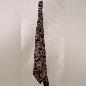 Vintage 100% Silk Belgravia Blue Paisley Tie